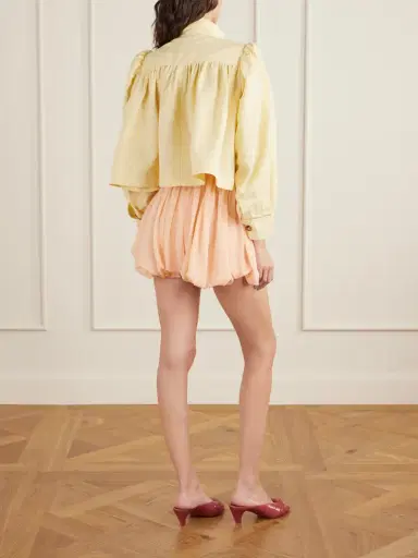 Chloé Pleated Silk-charmeuse Shorts | Thumbnail 3 Chloé Pleated Silk-charmeuse Shorts | Thumbnail 3