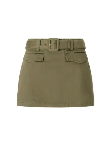 Self-Portrait Belted Denim Mini Skort | Thumbnail 1 Self-Portrait Belted Denim Mini Skort | Thumbnail 1