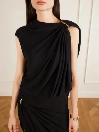 Sportmax Lacuna Embellished Jersey Blouse | Thumbnail 4 Sportmax Lacuna Embellished Jersey Blouse | Thumbnail 4