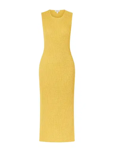 Alaïa Waffle-knit Silk Midi Dress | Thumbnail 1 Alaïa Waffle-knit Silk Midi Dress | Thumbnail 1