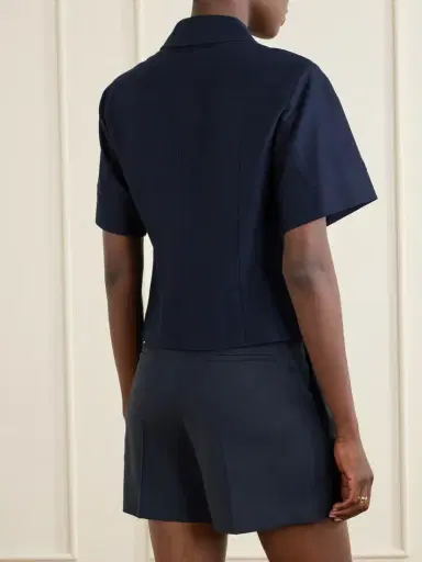Max Mara Paneled Cotton-piqué Shirt | Thumbnail 4 Max Mara Paneled Cotton-piqué Shirt | Thumbnail 4