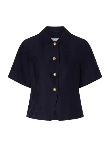Max Mara Paneled Cotton-piqué Shirt | Thumbnail 1 Max Mara Paneled Cotton-piqué Shirt | Thumbnail 1
