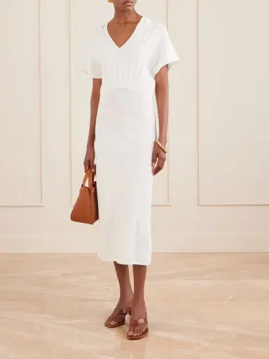 Max Mara Woven Midi Dress | Thumbnail 2 Max Mara Woven Midi Dress | Thumbnail 2
