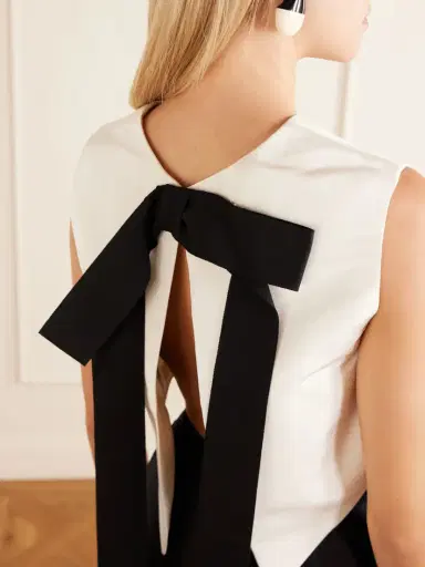 Lanvin Bow-detailed Cropped Silk-cady Top | Thumbnail 4 Lanvin Bow-detailed Cropped Silk-cady Top | Thumbnail 4