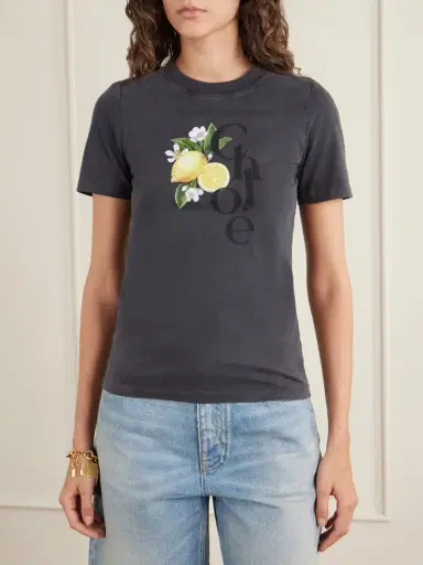 Chloé Printed Cotton-jersey T-shirt | Thumbnail 3 Chloé Printed Cotton-jersey T-shirt | Thumbnail 3