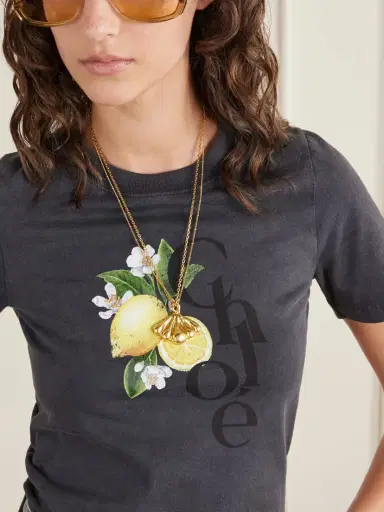 Chloé Printed Cotton-jersey T-shirt | Thumbnail 5 Chloé Printed Cotton-jersey T-shirt | Thumbnail 5