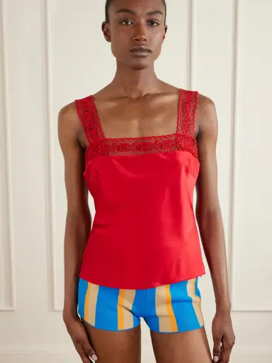 Staud + Da Adolfo Collection Veronica Silk-satin Tank | Thumbnail 3 Staud + Da Adolfo Collection Veronica Silk-satin Tank | Thumbnail 3