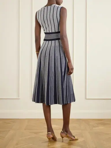 Max Mara Mainile Mxmagreste Striped Knitted Dress | Thumbnail 3 Max Mara Mainile Mxmagreste Striped Knitted Dress | Thumbnail 3