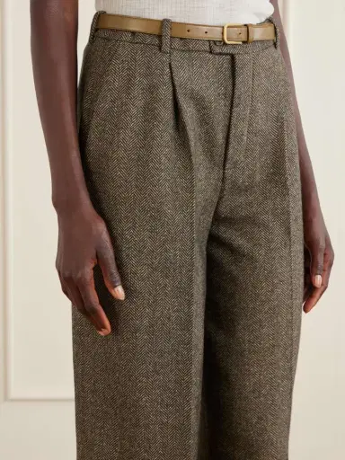 Saint Laurent Herringbone Wool-blend Knee Shorts | Thumbnail 5 Saint Laurent Herringbone Wool-blend Knee Shorts | Thumbnail 5