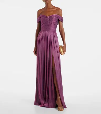 Costarellos Ruched off-shoulder gown | Thumbnail 2 Costarellos Ruched off-shoulder gown | Thumbnail 2