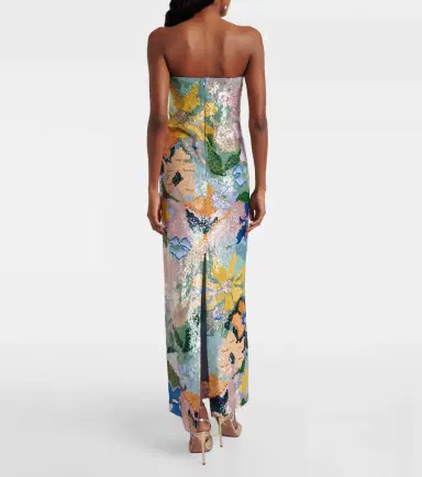 LA FUORI Floral sequined strapless gown | Thumbnail 3 LA FUORI Floral sequined strapless gown | Thumbnail 3