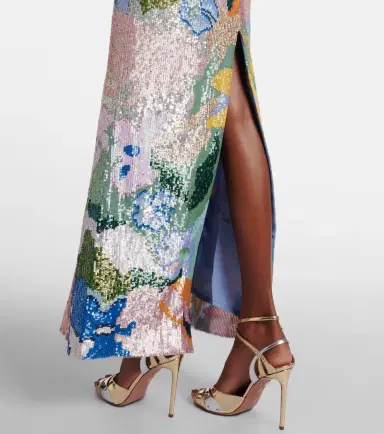 LA FUORI Floral sequined strapless gown | Thumbnail 5 LA FUORI Floral sequined strapless gown | Thumbnail 5