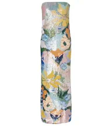LA FUORI Floral sequined strapless gown | Thumbnail 1 LA FUORI Floral sequined strapless gown | Thumbnail 1