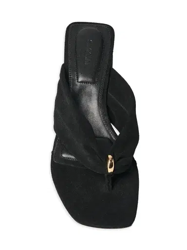 Simkhai Women's Stella 50MM Suede Sandals - Black - Size 10 | Thumbnail 3 Simkhai Women's Stella 50MM Suede Sandals - Black - Size 10 | Thumbnail 3