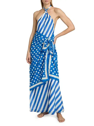 Solid & Striped Women's The Brisa Reversiable Cover-Up Maxi Dress - Blue Stripe - Size XS | Thumbnail 2 Solid & Striped Women's The Brisa Reversiable Cover-Up Maxi Dress - Blue Stripe - Size XS | Thumbnail 2