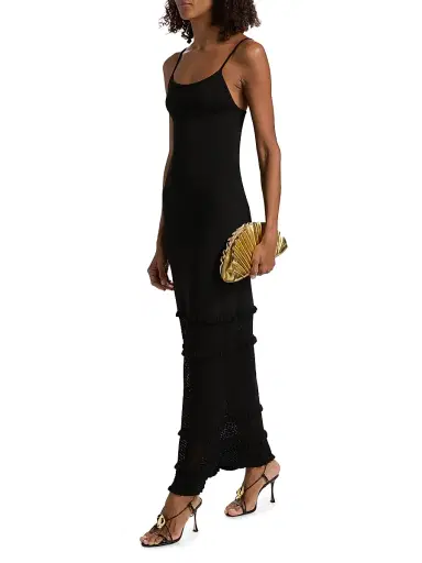 Solid & Striped Women's The Gabrielle Knit Maxi Dress - Noir | Thumbnail 4 Solid & Striped Women's The Gabrielle Knit Maxi Dress - Noir | Thumbnail 4