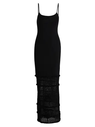 Solid & Striped Women's The Gabrielle Knit Maxi Dress - Noir | Thumbnail 1 Solid & Striped Women's The Gabrielle Knit Maxi Dress - Noir | Thumbnail 1