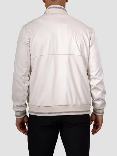 Maceoo Men's Marthyr Bomber Jacket - White | Thumbnail 9 Maceoo Men's Marthyr Bomber Jacket - White | Thumbnail 9