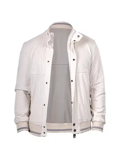 Maceoo Men's Marthyr Bomber Jacket - White | Thumbnail 1 Maceoo Men's Marthyr Bomber Jacket - White | Thumbnail 1