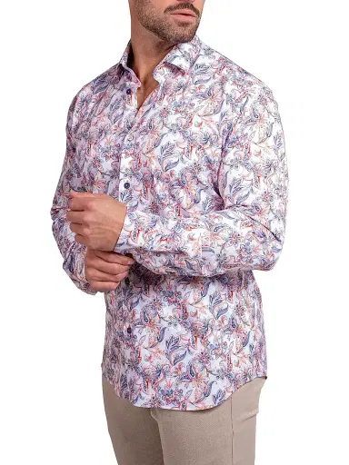 Maceoo Men's Fibonacci Stretch Ascension Shirt - White | Thumbnail 3 Maceoo Men's Fibonacci Stretch Ascension Shirt - White | Thumbnail 3