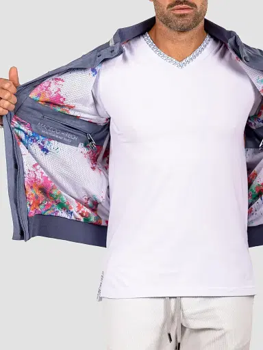 Maceoo Men's Marthyr Bomber Jacket - Blue | Thumbnail 8 Maceoo Men's Marthyr Bomber Jacket - Blue | Thumbnail 8