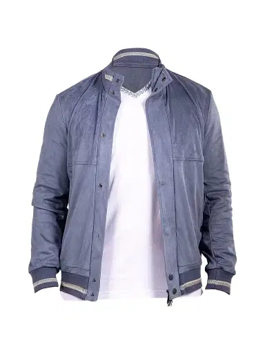 Maceoo Men's Marthyr Bomber Jacket - Blue | Thumbnail 1 Maceoo Men's Marthyr Bomber Jacket - Blue | Thumbnail 1