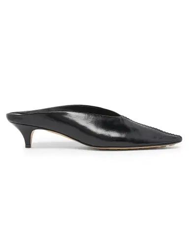 Bottega Veneta Women's Virna Sabot 40MM Leather Mules - Black - Size 6 | Thumbnail 1 Bottega Veneta Women's Virna Sabot 40MM Leather Mules - Black - Size 6 | Thumbnail 1