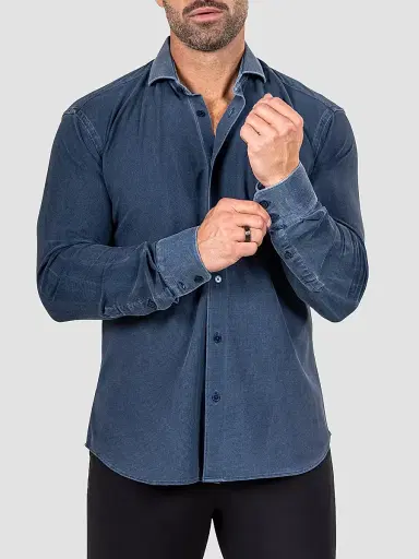Maceoo Men's Einstein Marthyr Shirt - Blue | Thumbnail 3 Maceoo Men's Einstein Marthyr Shirt - Blue | Thumbnail 3