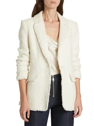 Cinq à Sept Women's Khloe Boucle Blazer - Gardenia - Size 0 | Thumbnail 3 Cinq à Sept Women's Khloe Boucle Blazer - Gardenia - Size 0 | Thumbnail 3
