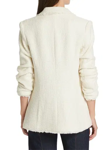 Cinq à Sept Women's Khloe Boucle Blazer - Gardenia - Size 0 | Thumbnail 5 Cinq à Sept Women's Khloe Boucle Blazer - Gardenia - Size 0 | Thumbnail 5