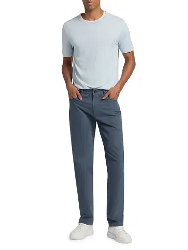 Vince Men's Fine Slub Cotton Double-Layer Crewneck T-Shirt - Playa Blue Smock - Size XXL | Thumbnail 2 Vince Men's Fine Slub Cotton Double-Layer Crewneck T-Shirt - Playa Blue Smock - Size XXL | Thumbnail 2