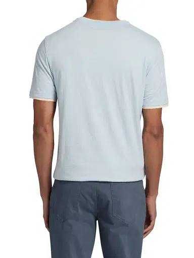 Vince Men's Fine Slub Cotton Double-Layer Crewneck T-Shirt - Playa Blue Smock - Size XXL | Thumbnail 5 Vince Men's Fine Slub Cotton Double-Layer Crewneck T-Shirt - Playa Blue Smock - Size XXL | Thumbnail 5