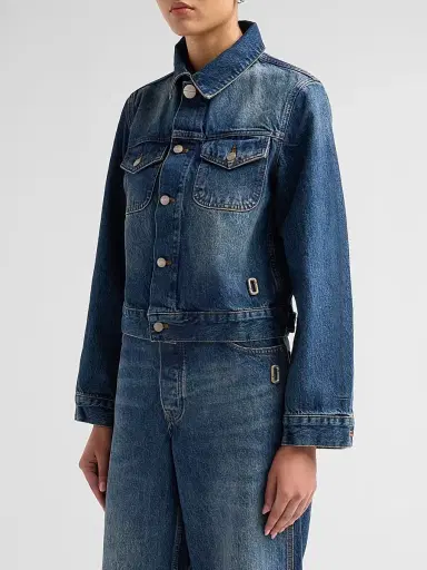 Marc Jacobs Women's Shrunken Denim Jacket - Medium Wash Indigo - Size XS | Thumbnail 4 Marc Jacobs Women's Shrunken Denim Jacket - Medium Wash Indigo - Size XS | Thumbnail 4
