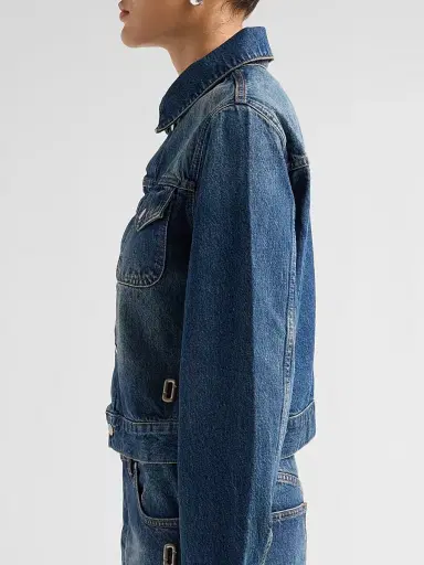 Marc Jacobs Women's Shrunken Denim Jacket - Medium Wash Indigo - Size XS | Thumbnail 5 Marc Jacobs Women's Shrunken Denim Jacket - Medium Wash Indigo - Size XS | Thumbnail 5