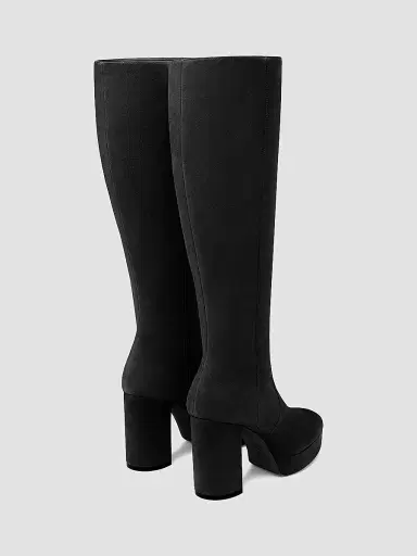 Stuart Weitzman Women's Dayna 100MM Suede Platform Boots - Black | Thumbnail 3 Stuart Weitzman Women's Dayna 100MM Suede Platform Boots - Black | Thumbnail 3