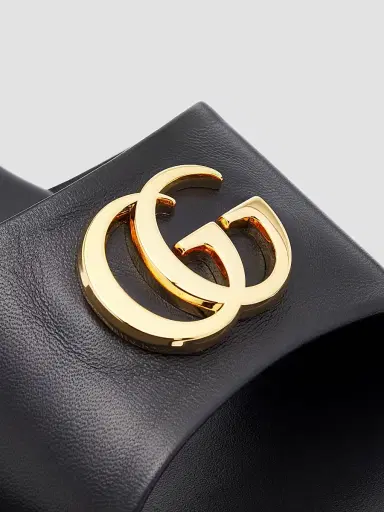 Gucci Women's Double G Leather Sandals - Nero | Thumbnail 5 Gucci Women's Double G Leather Sandals - Nero | Thumbnail 5