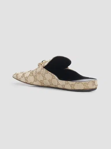 Gucci Women's Ragazzo GG Canvas Mules - Vintage Sand - Size 11.5 | Thumbnail 4 Gucci Women's Ragazzo GG Canvas Mules - Vintage Sand - Size 11.5 | Thumbnail 4