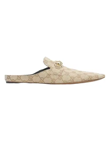 Gucci Women's Ragazzo GG Canvas Mules - Vintage Sand - Size 11.5 | Thumbnail 1 Gucci Women's Ragazzo GG Canvas Mules - Vintage Sand - Size 11.5 | Thumbnail 1