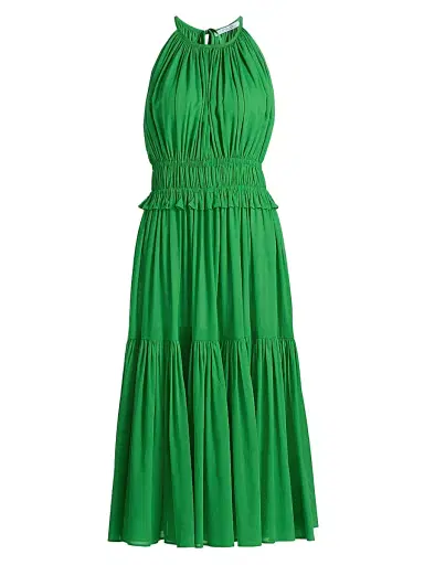 DEREK LAM 10 CROSBY Women's Sloane Shirred Cotton Midi-Dress | Thumbnail 1 DEREK LAM 10 CROSBY Women's Sloane Shirred Cotton Midi-Dress | Thumbnail 1
