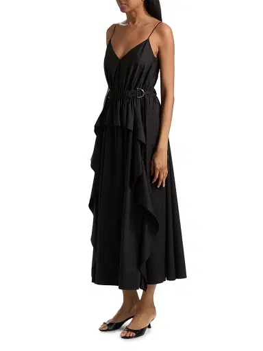 DEREK LAM 10 CROSBY Women's Hattie Cotton Sateen Midi-Dress | Thumbnail 4 DEREK LAM 10 CROSBY Women's Hattie Cotton Sateen Midi-Dress | Thumbnail 4