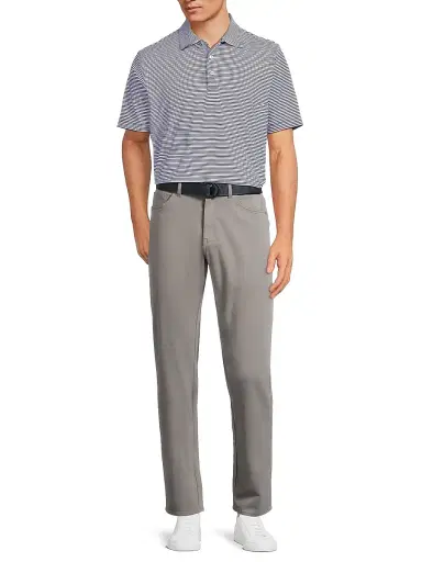 Peter Millar Men's Crown Stretch Cotton-Blend Five-Pocket Pants - Gale Grey | Thumbnail 2 Peter Millar Men's Crown Stretch Cotton-Blend Five-Pocket Pants - Gale Grey | Thumbnail 2