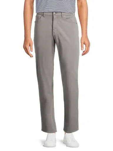 Peter Millar Men's Crown Stretch Cotton-Blend Five-Pocket Pants - Gale Grey | Thumbnail 3 Peter Millar Men's Crown Stretch Cotton-Blend Five-Pocket Pants - Gale Grey | Thumbnail 3
