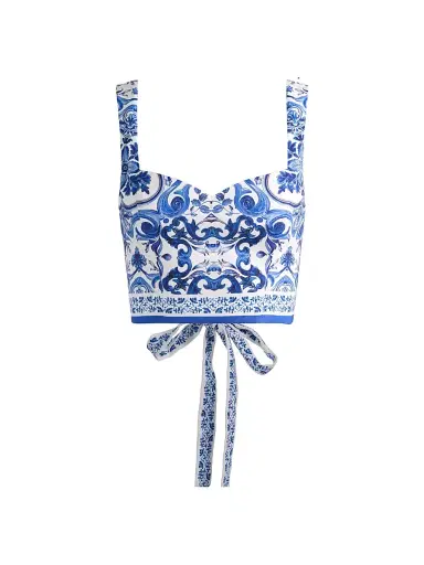 ALICE + OLIVIA Women's Miriam Sweetheart Crop Top - Solstice | Thumbnail 1 ALICE + OLIVIA Women's Miriam Sweetheart Crop Top - Solstice | Thumbnail 1