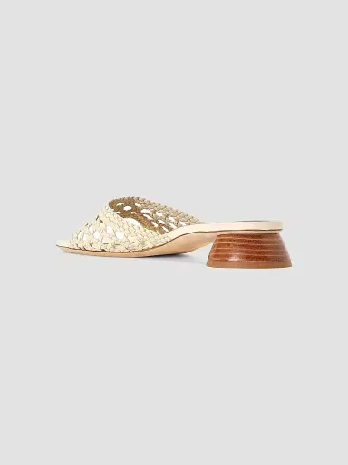 Staud Women's Simone Crochet 3MM Leather Sandals - Cream | Thumbnail 3 Staud Women's Simone Crochet 3MM Leather Sandals - Cream | Thumbnail 3