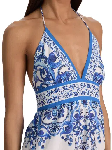 Alice + Olivia Women's Karolina Smocked Waist Tiered Maxi Dress | Thumbnail 6 Alice + Olivia Women's Karolina Smocked Waist Tiered Maxi Dress | Thumbnail 6