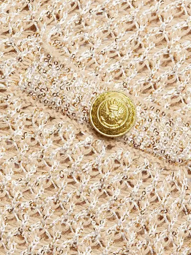 L'Agence Women's Blanca Knit Sequined Cardigan - Natural Multi Gold - Size XL | Thumbnail 7 L'Agence Women's Blanca Knit Sequined Cardigan - Natural Multi Gold - Size XL | Thumbnail 7