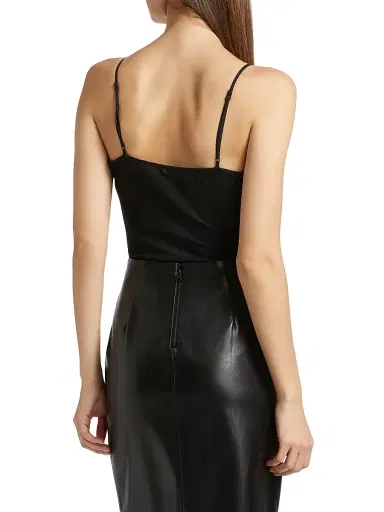 L'Agence Women's Gelina Rusched Bodysuit - Black - Size XL | Thumbnail 5 L'Agence Women's Gelina Rusched Bodysuit - Black - Size XL | Thumbnail 5