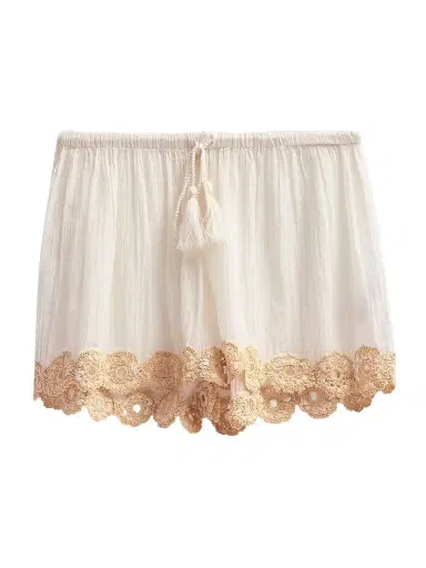 Ulla Johnson Women's Liya Cotton Cover-Up Shorts - Creme | Thumbnail 1 Ulla Johnson Women's Liya Cotton Cover-Up Shorts - Creme | Thumbnail 1