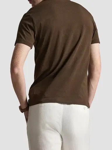 Polo Ralph Lauren Men's Custom-Slim-Fit Jersey Crewneck T-Shirt - Nutmeg Brown | Thumbnail 3 Polo Ralph Lauren Men's Custom-Slim-Fit Jersey Crewneck T-Shirt - Nutmeg Brown | Thumbnail 3