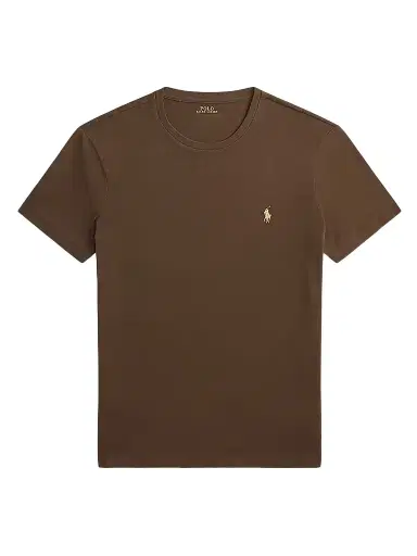 Polo Ralph Lauren Men's Custom-Slim-Fit Jersey Crewneck T-Shirt - Nutmeg Brown | Thumbnail 1 Polo Ralph Lauren Men's Custom-Slim-Fit Jersey Crewneck T-Shirt - Nutmeg Brown | Thumbnail 1
